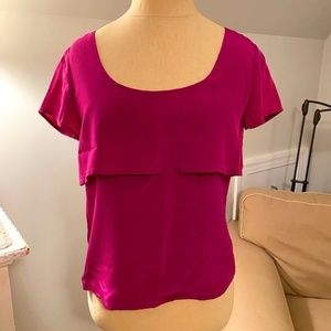 Rory Beca Magenta Silk Blouse (XS)